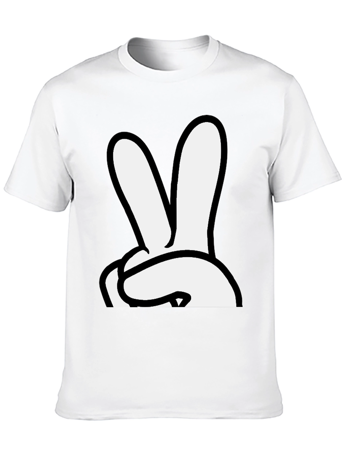 Peace Sign Hand Graphic T-Shirt