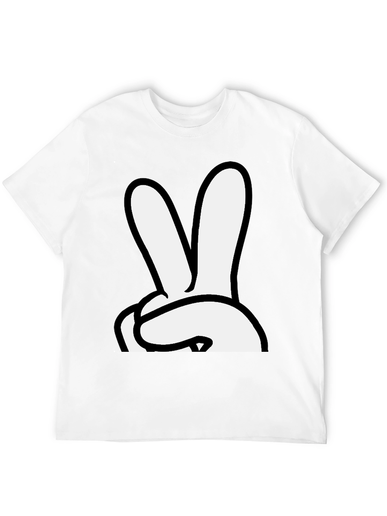 Peace Sign Hand Graphic T-Shirt