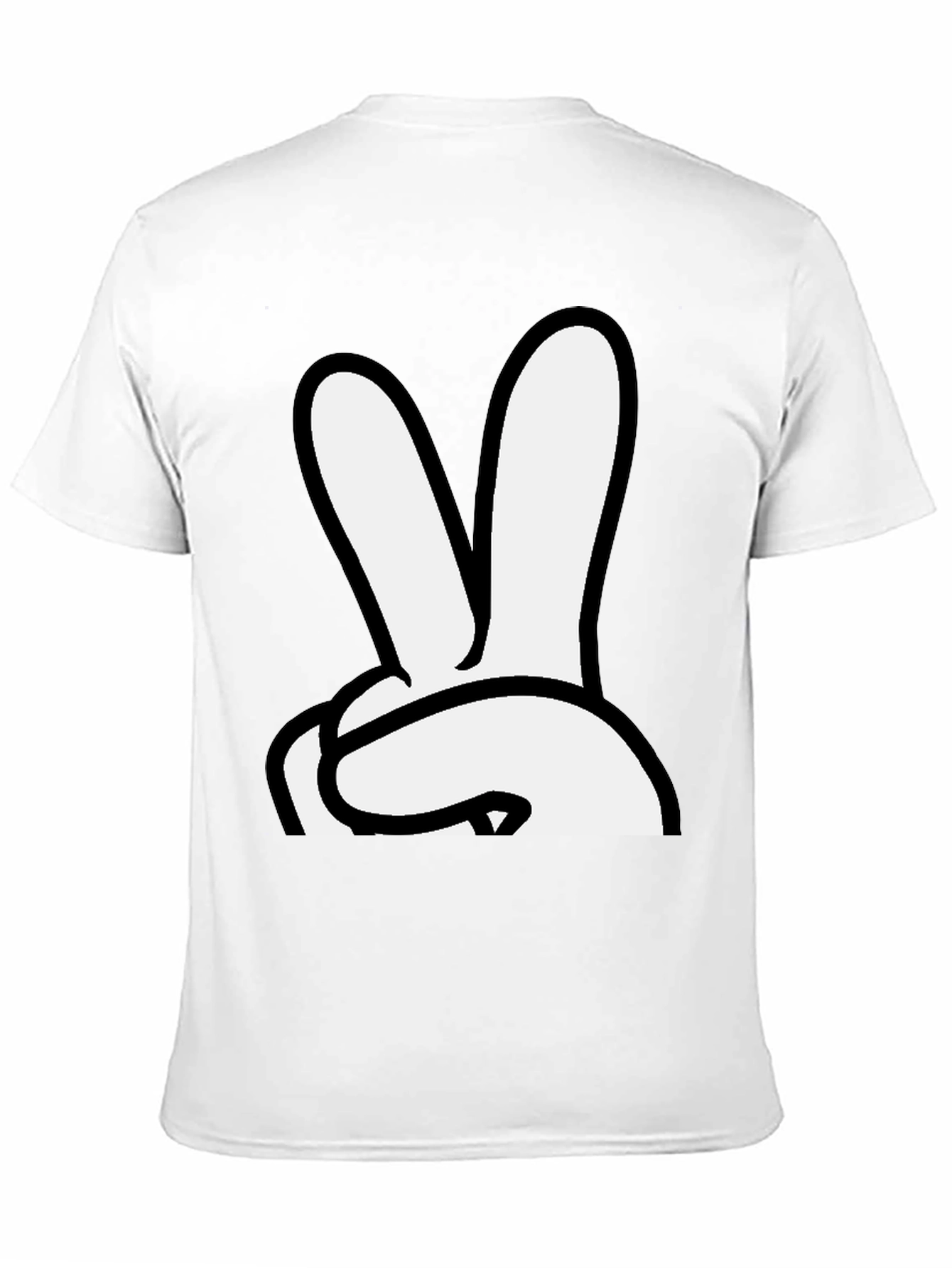 Peace Sign Hand Graphic T-Shirt