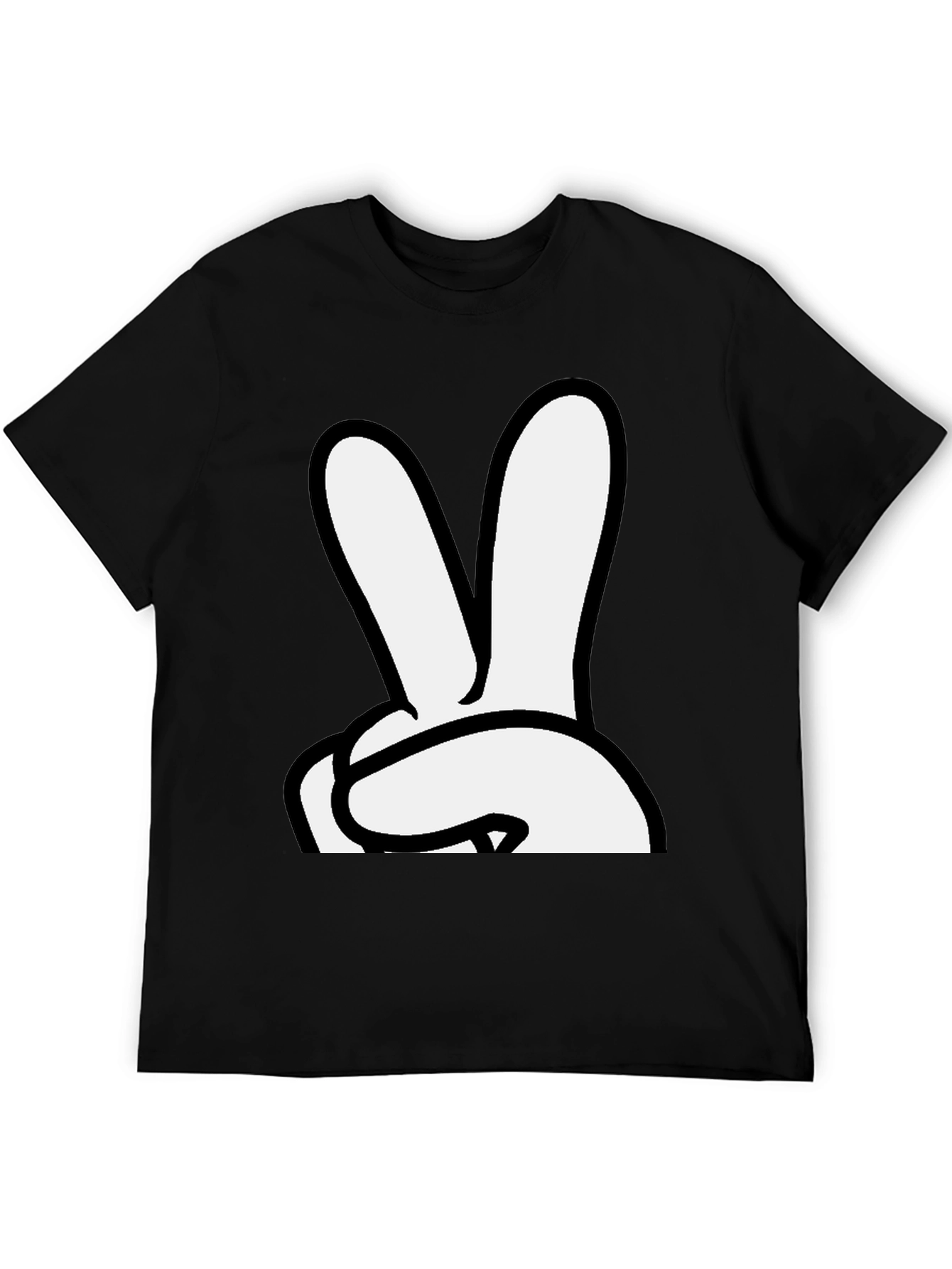 Peace Sign Hand Graphic T-Shirt