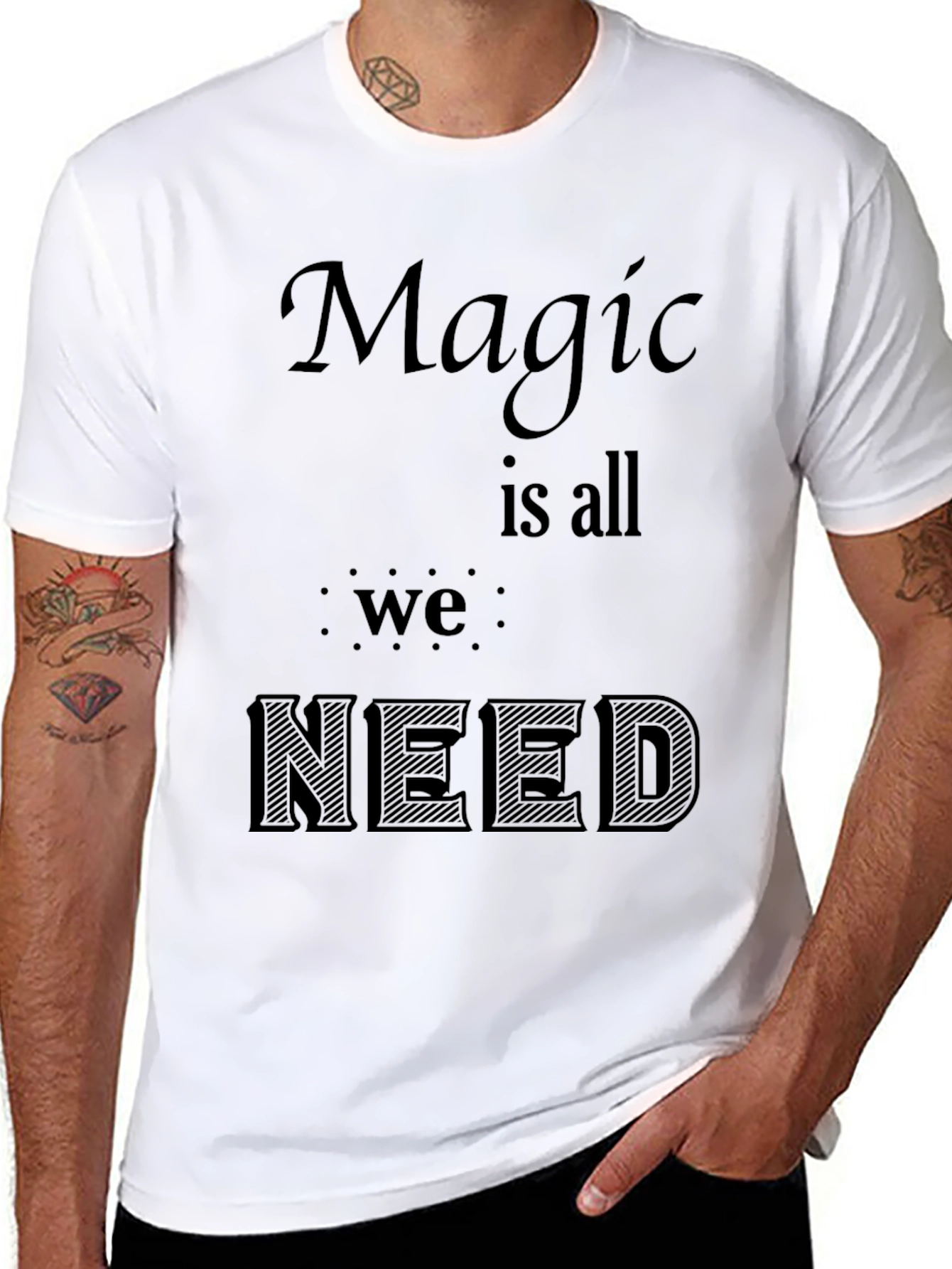 Magic is All We Need - Graphic Black T-Shirt
