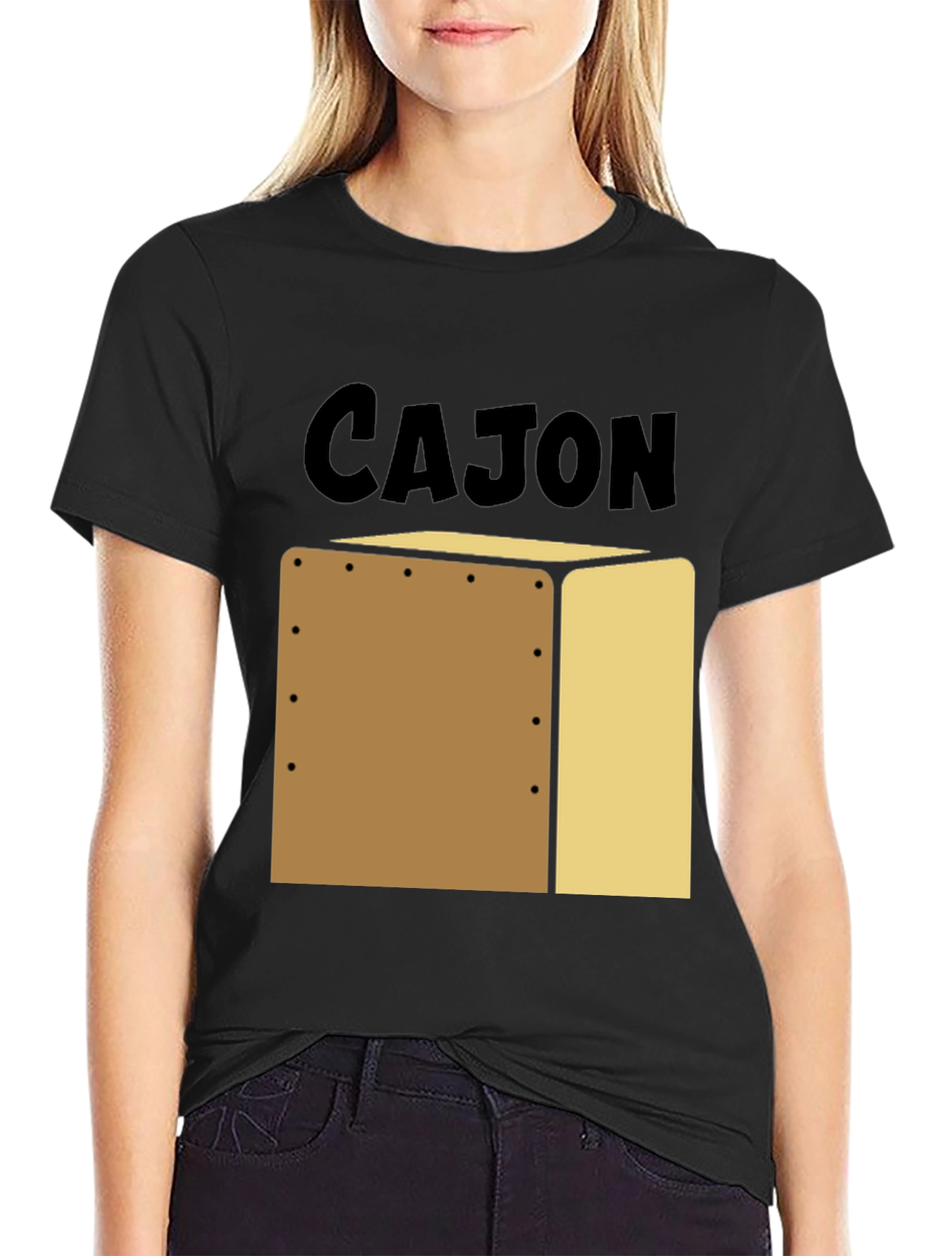 Cajon Drum Instrument T-Shirt - Percussion Music Tee