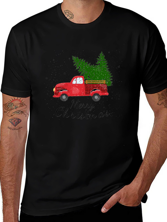 Festive Christmas Truck Graphic Tee
