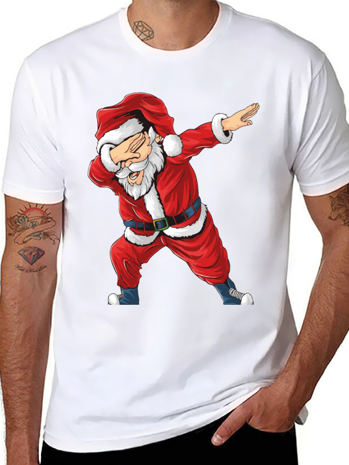 Dabbing Santa T-Shirt - Christmas Holiday Tee