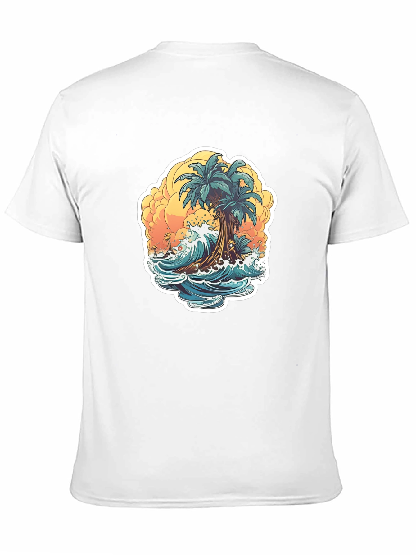 Tropical Beach Graphic T-Shirt - Island Vibes