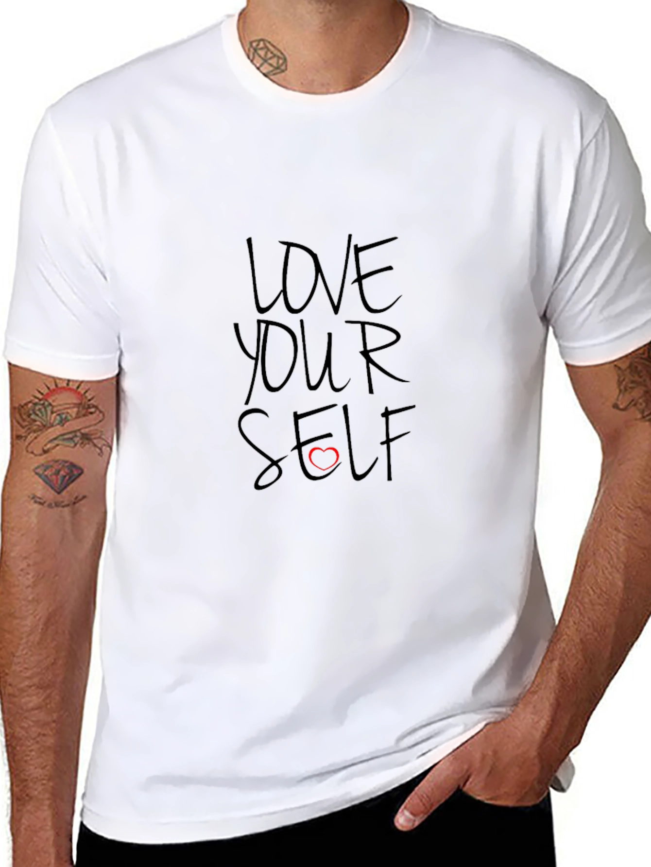 Love Yourself Black Graphic Tee