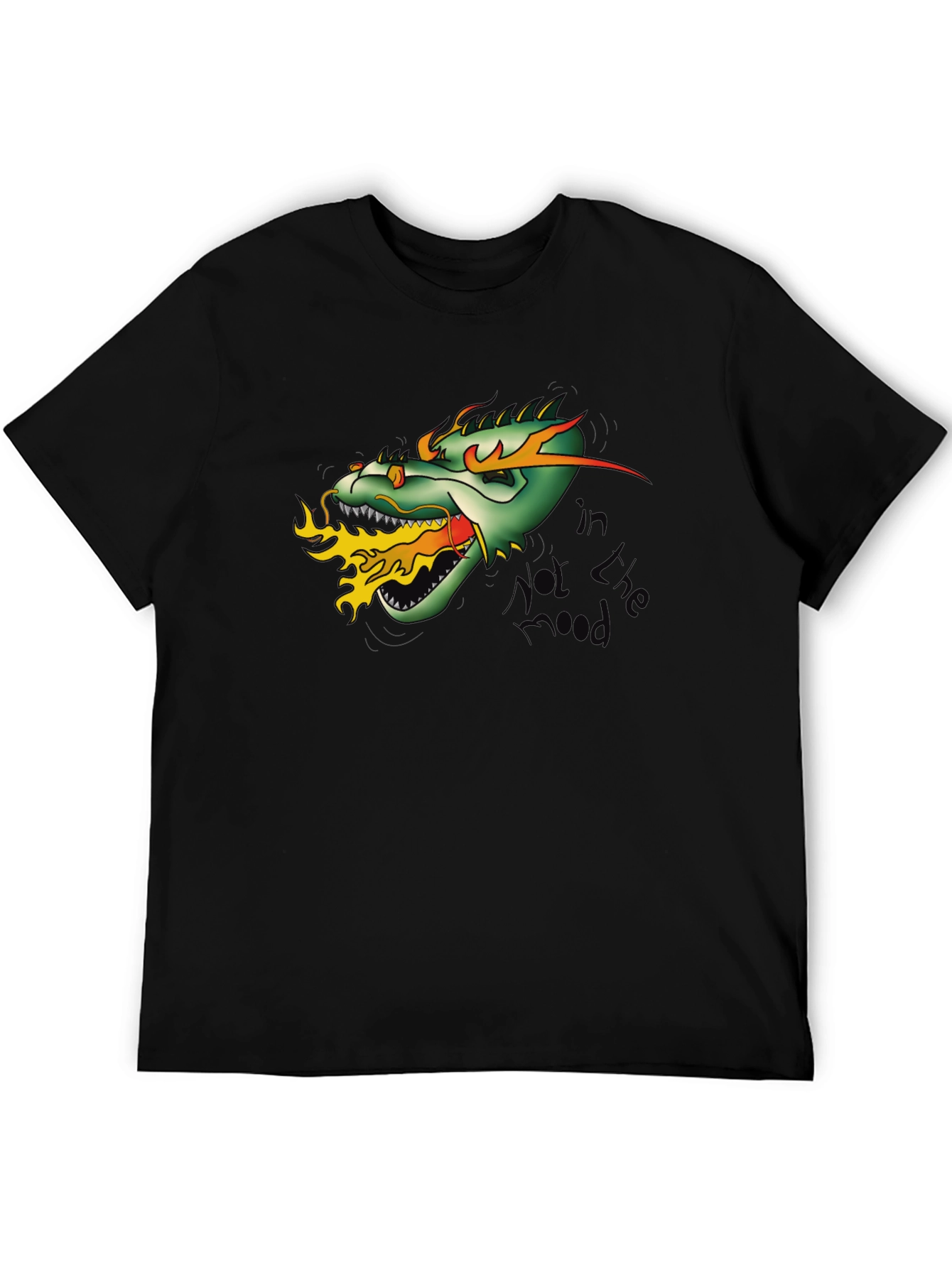 Dragon Fire T-Shirt - Mens Black Tee