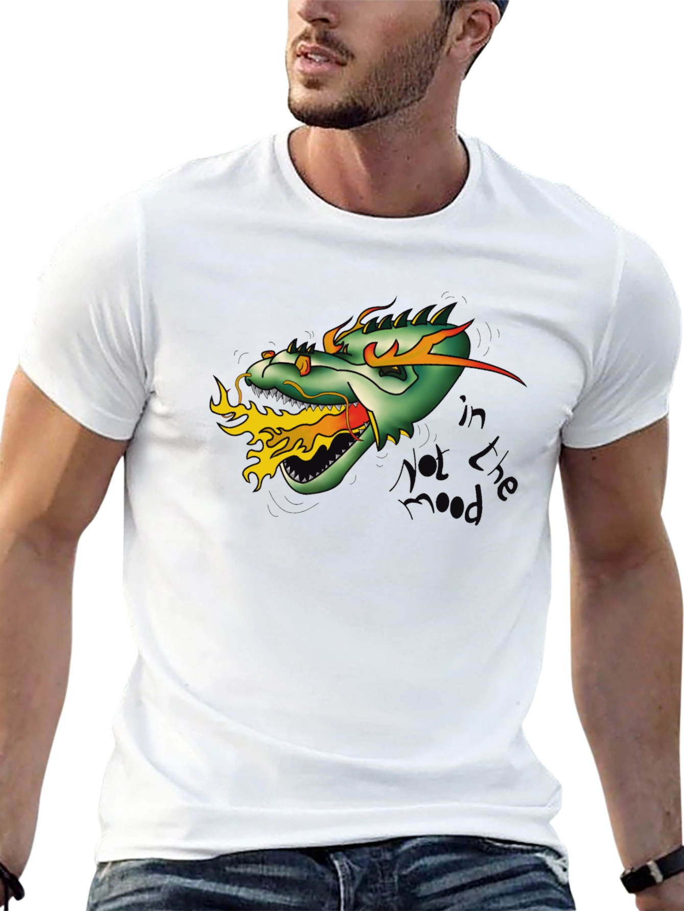 Dragon Fire T-Shirt - Mens Black Tee