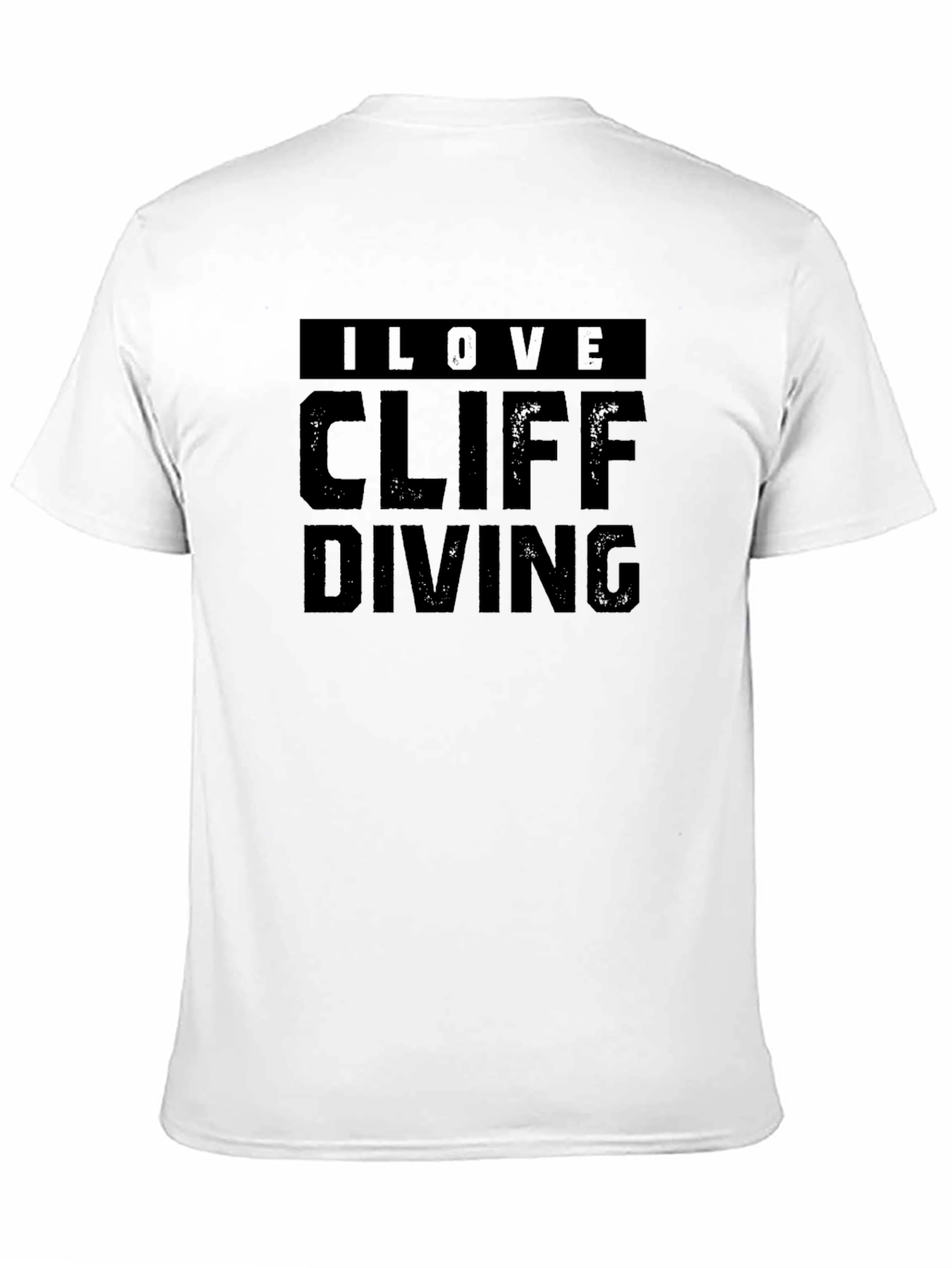 I Love Cliff Diving Black T-Shirt