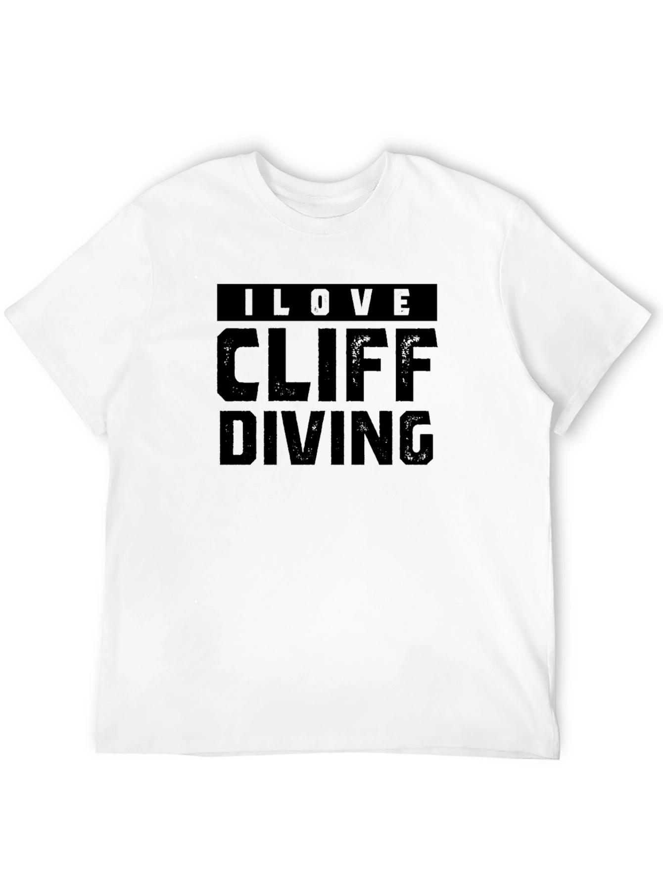 I Love Cliff Diving Black T-Shirt