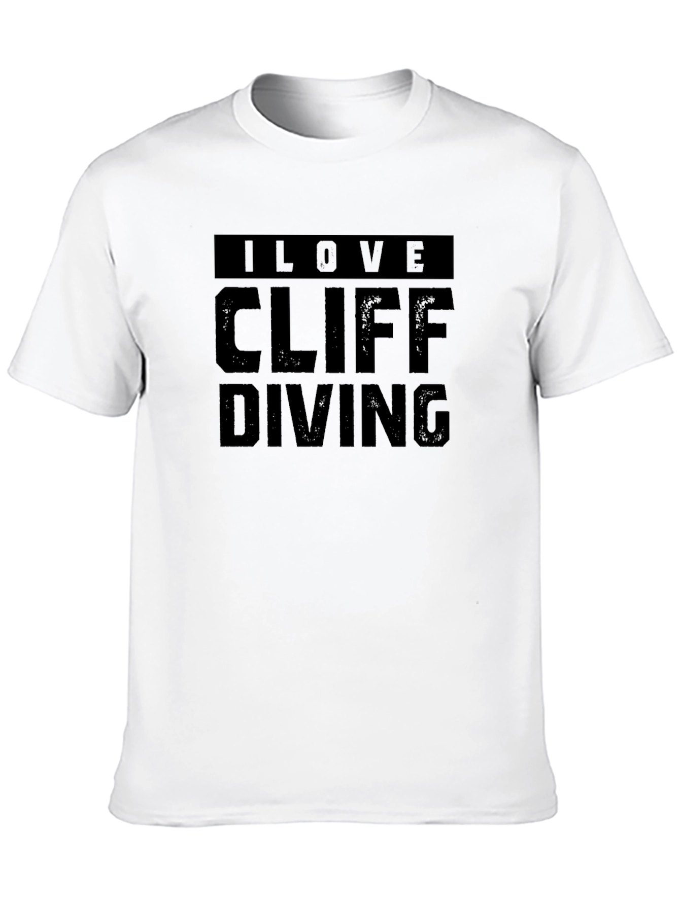 I Love Cliff Diving Black T-Shirt