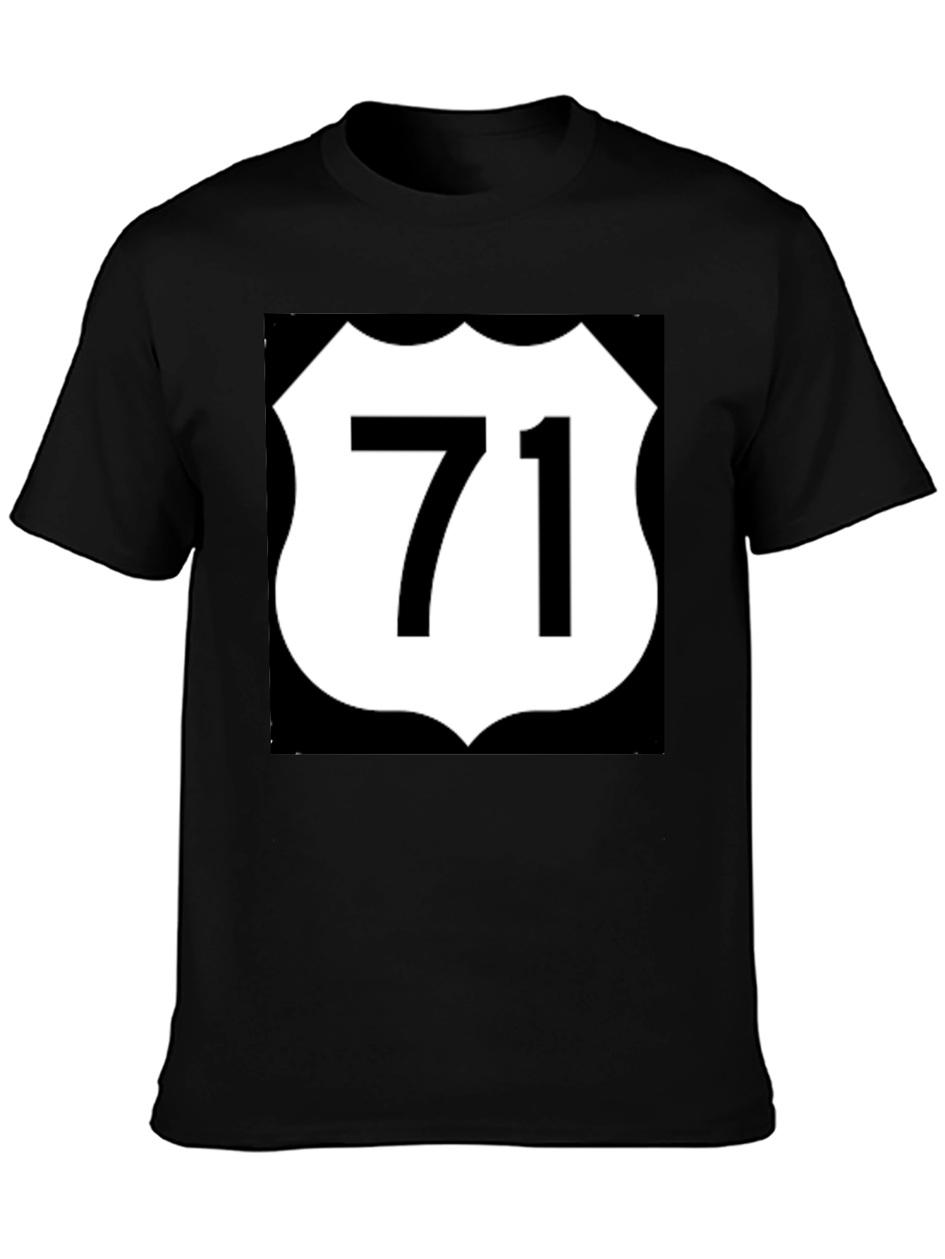 Route 71 Graphic Tee - Black Cotton Blend