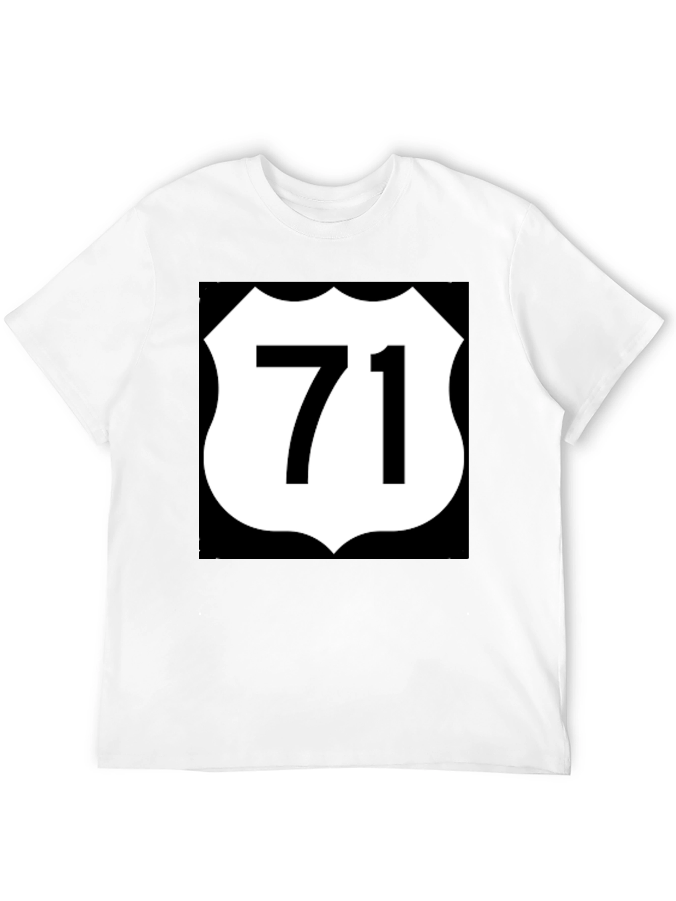 Route 71 Graphic Tee - Black Cotton Blend
