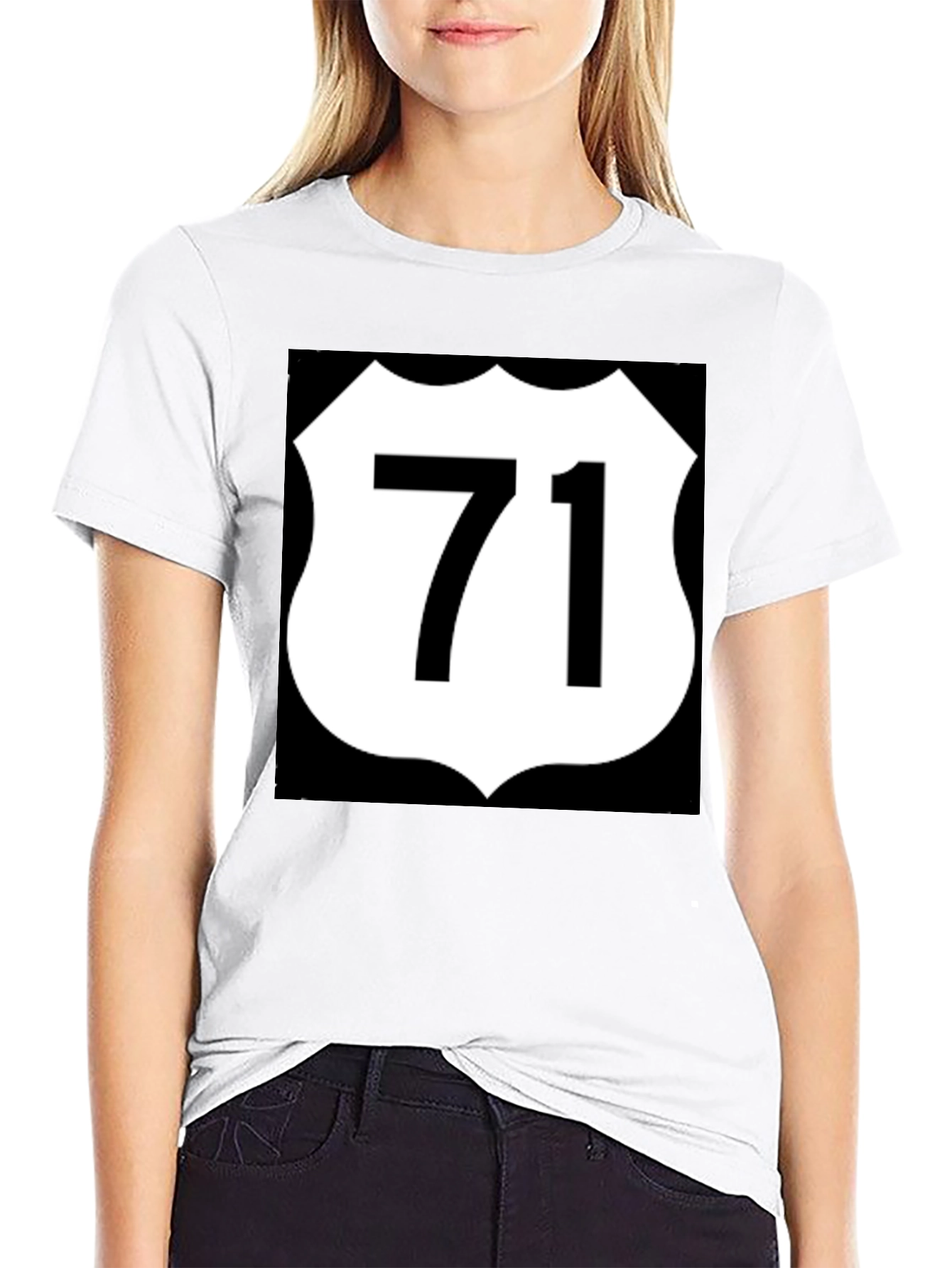 Route 71 Graphic Tee - Black Cotton Blend