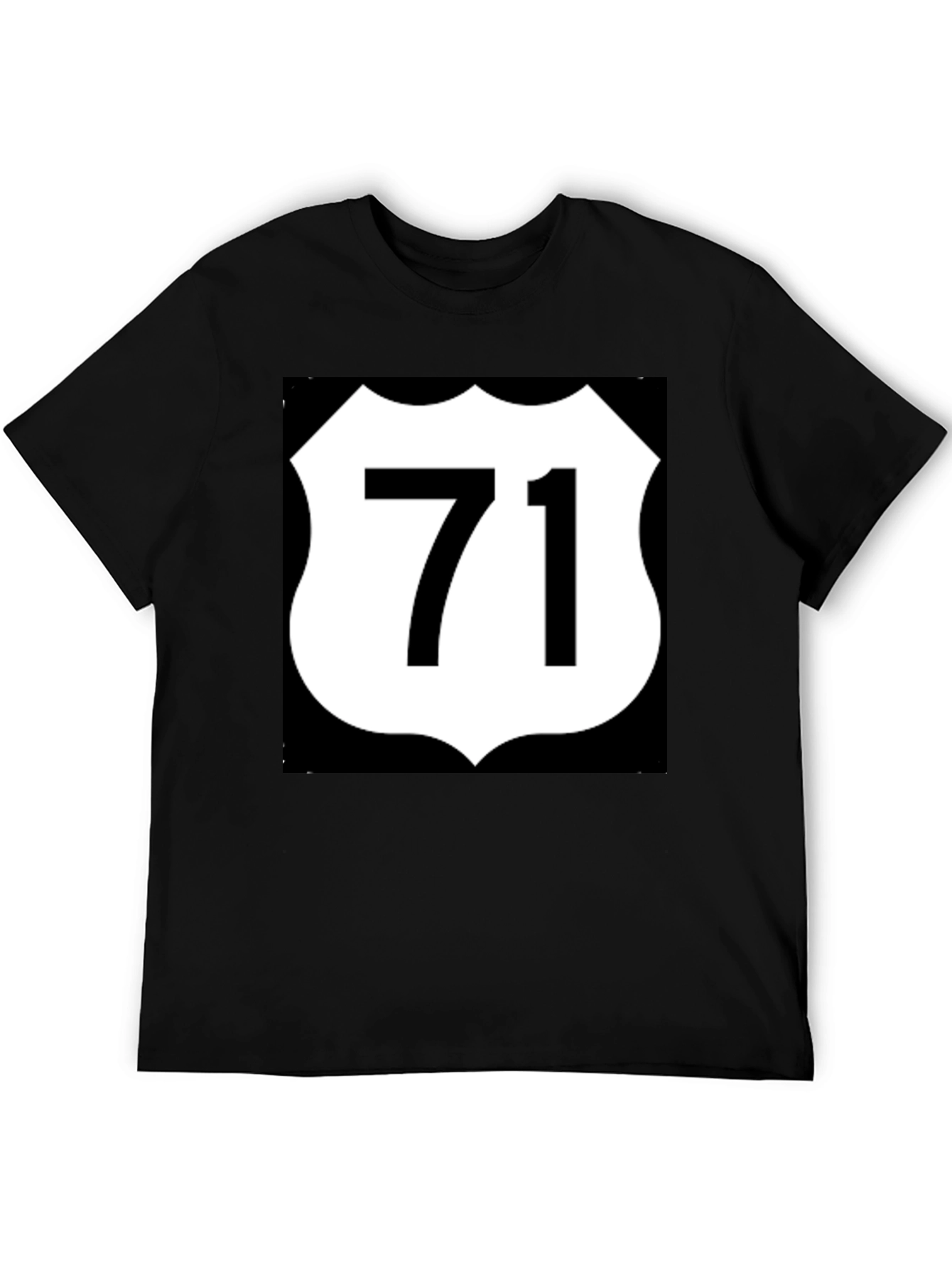 Route 71 Graphic Tee - Black Cotton Blend