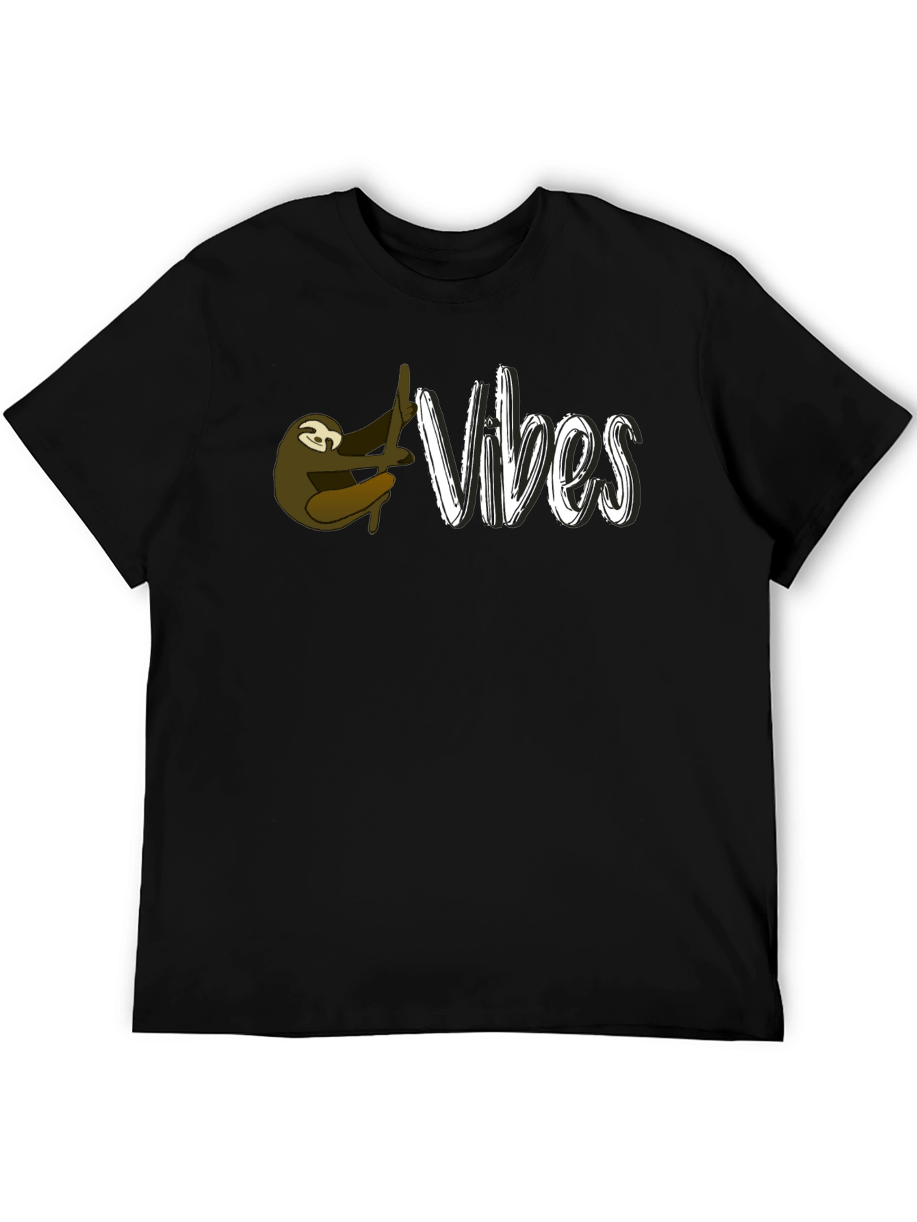 Sloth Vibes Graphic Tee - Relaxed Style