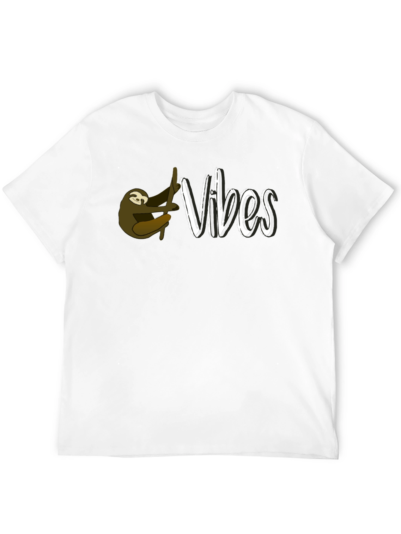 Sloth Vibes Graphic Tee - Relaxed Style