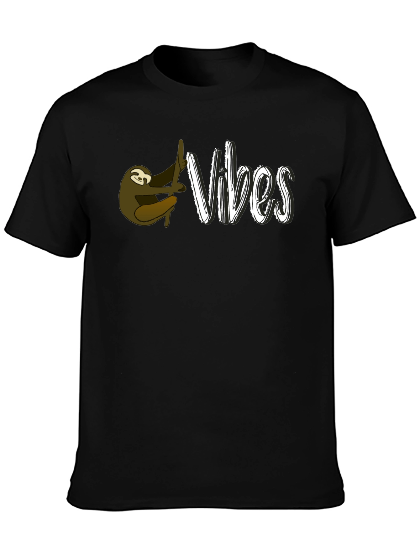 Sloth Vibes Graphic Tee - Relaxed Style