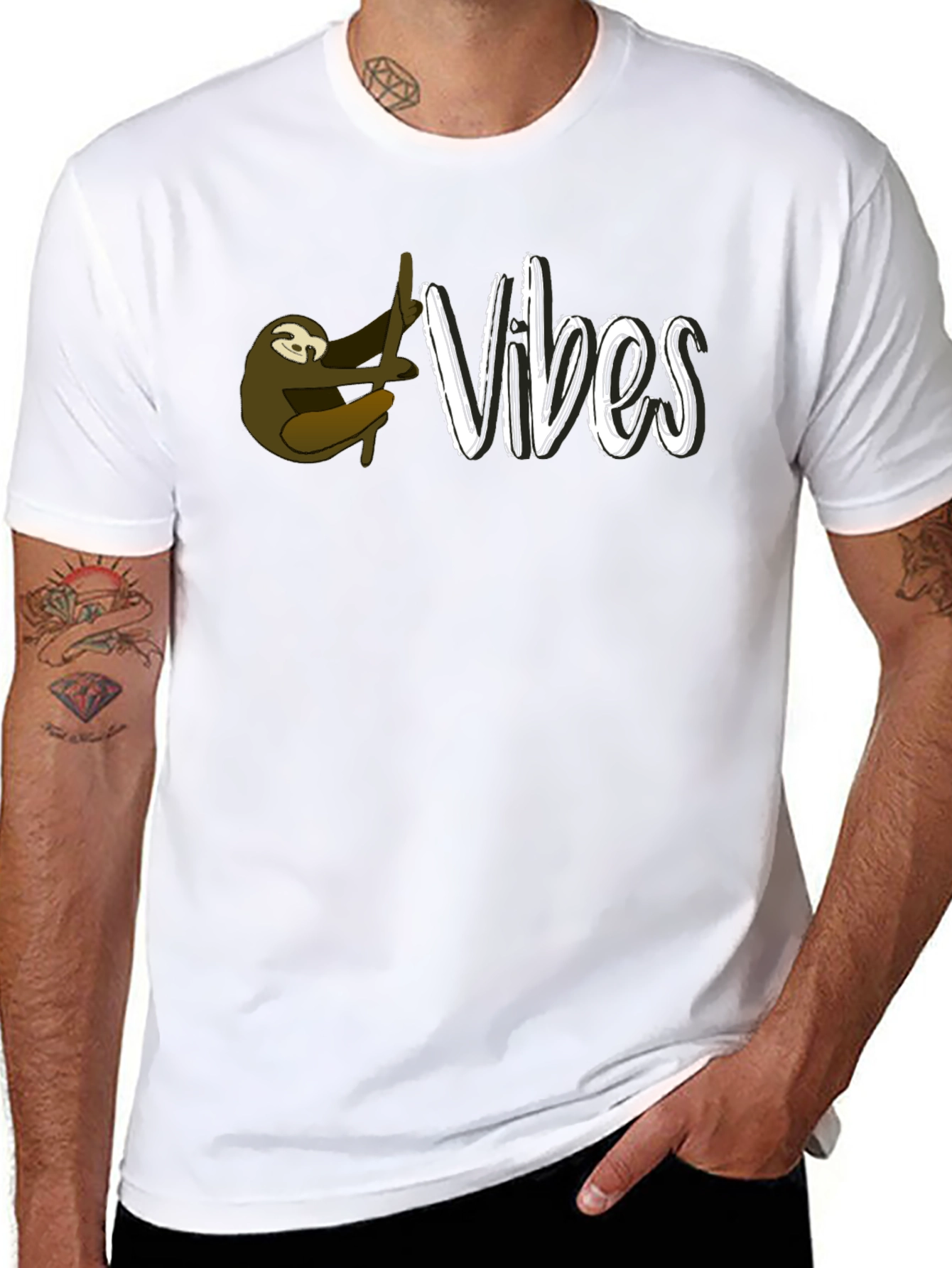 Sloth Vibes Graphic Tee - Relaxed Style