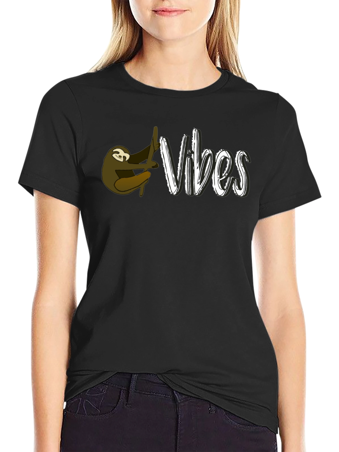 Sloth Vibes Graphic Tee - Relaxed Style