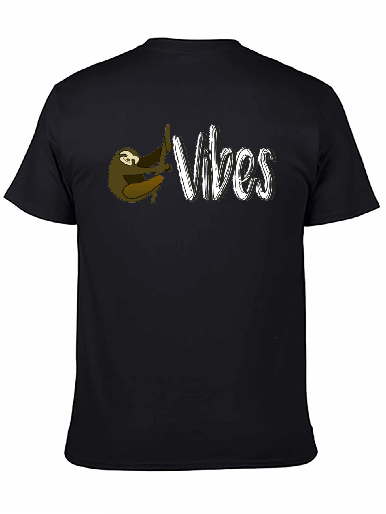 Sloth Vibes Graphic Tee - Relaxed Style
