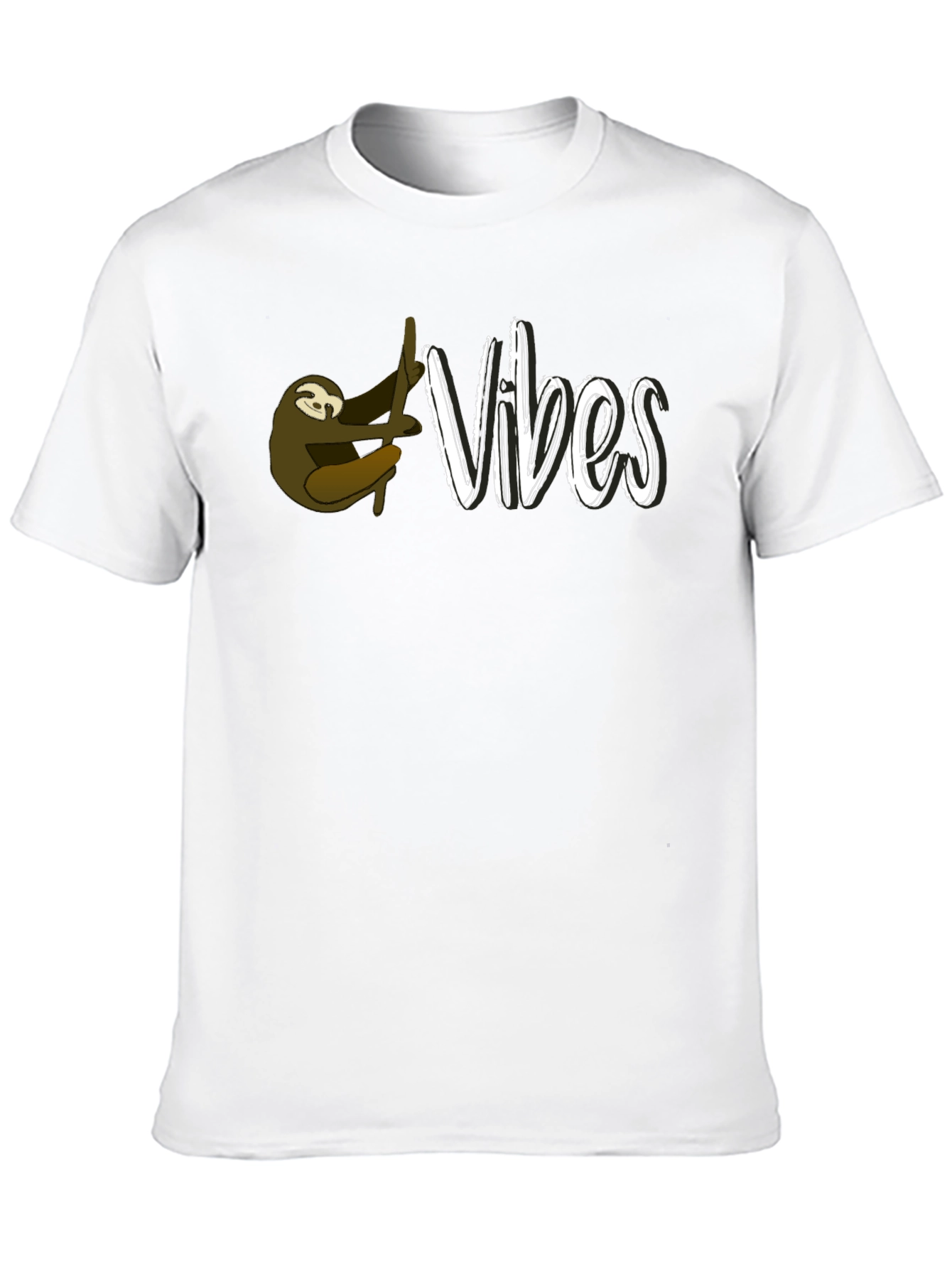 Sloth Vibes Graphic Tee - Relaxed Style