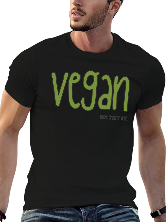 Vegan T-Shirt - Green Lettering