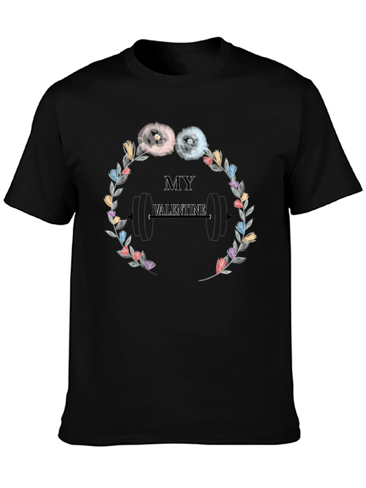 My Valentine Weights Floral T-Shirt
