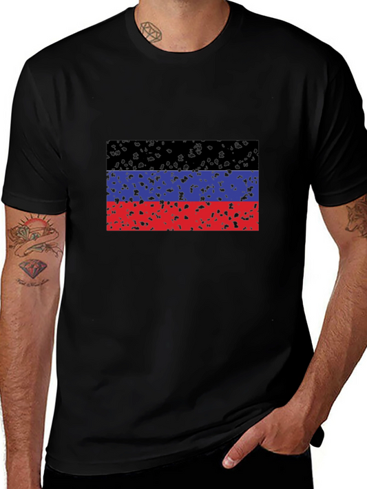 Donetsk Flag T-Shirt - Black Crew Neck Tee