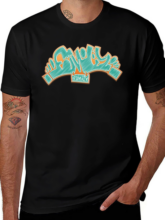 Family Graffiti T-Shirt - Stylish Black Tee