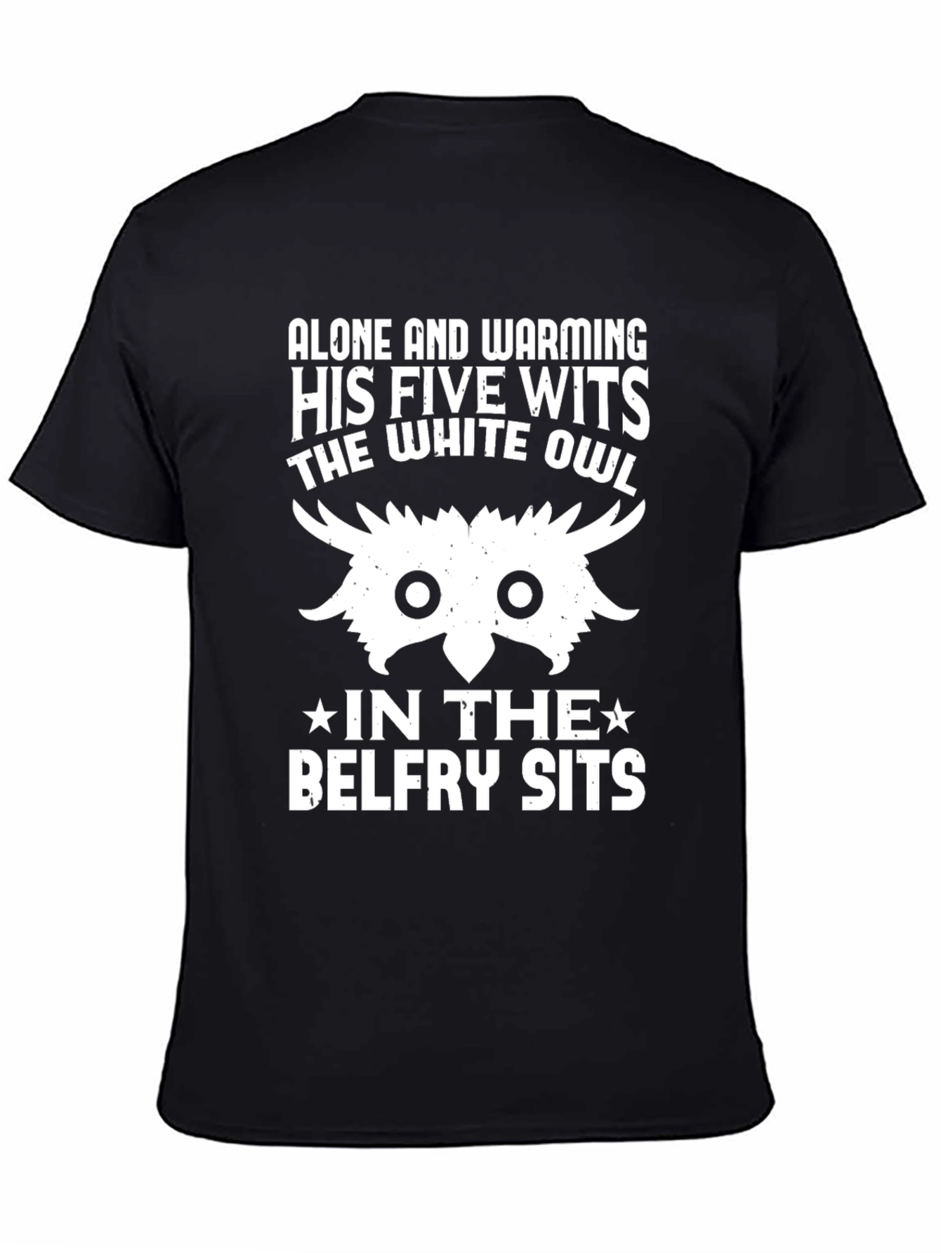 Alone Owl Graphic Tee - Black