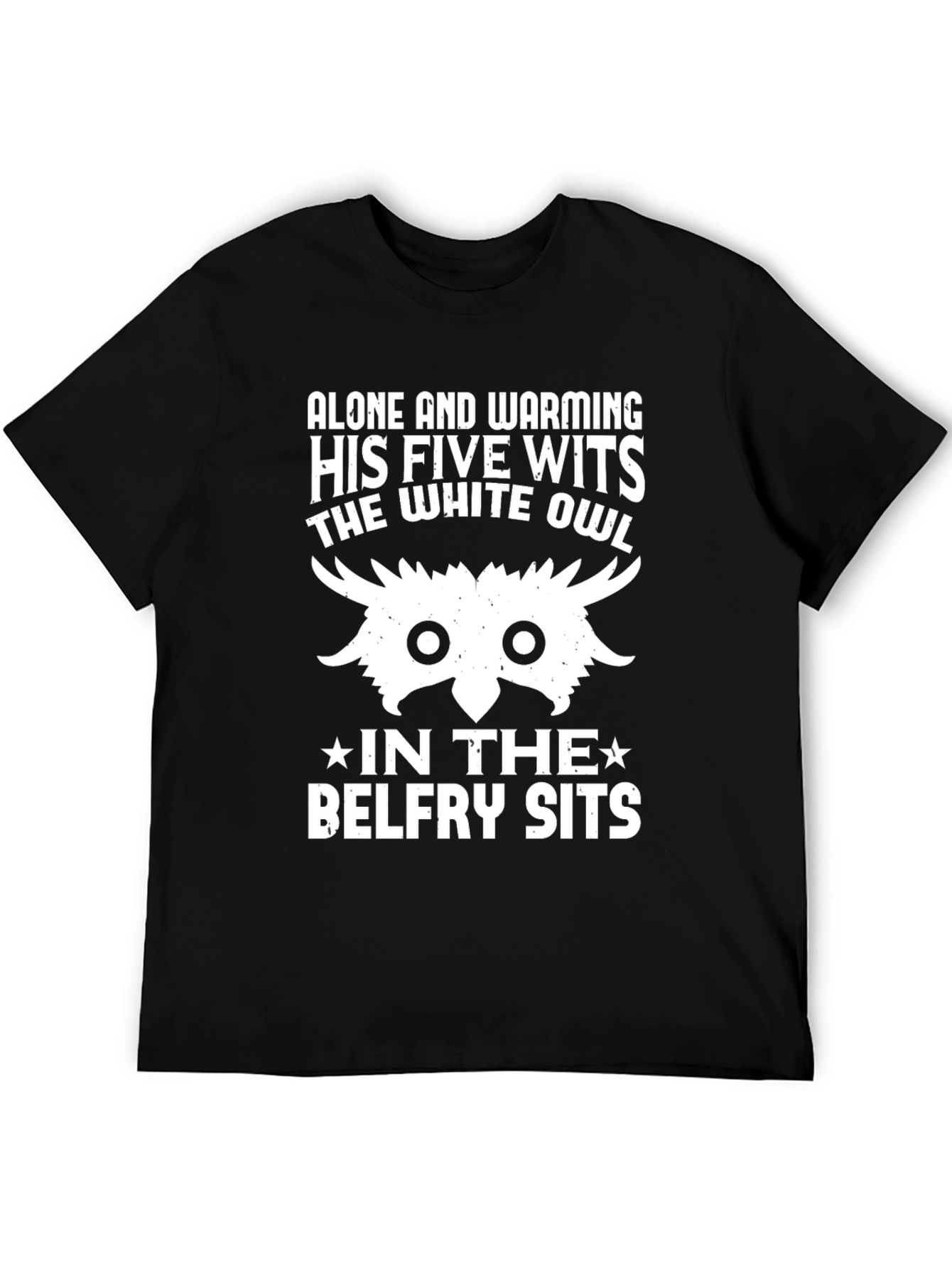 Alone Owl Graphic Tee - Black