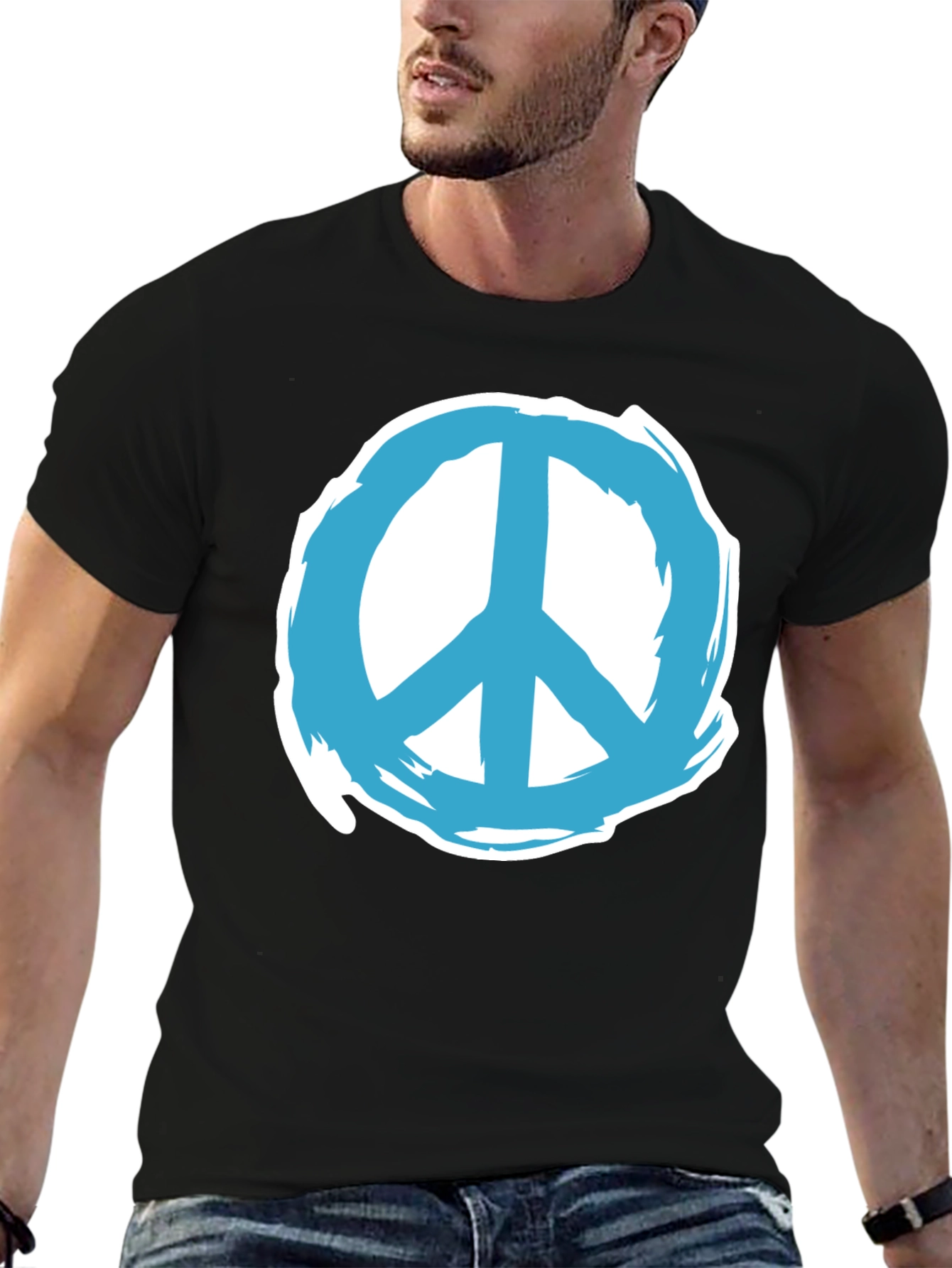 Peace Sign Graphic Tee - Classic Comfort Fit