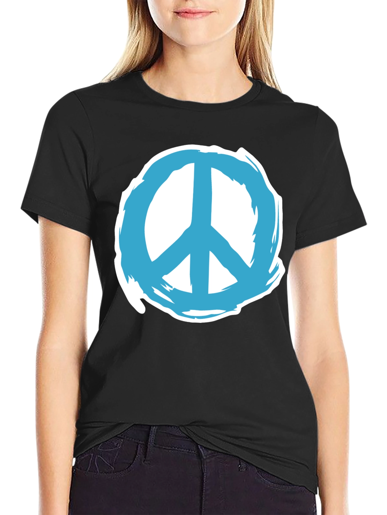 Peace Sign Graphic Tee - Classic Comfort Fit