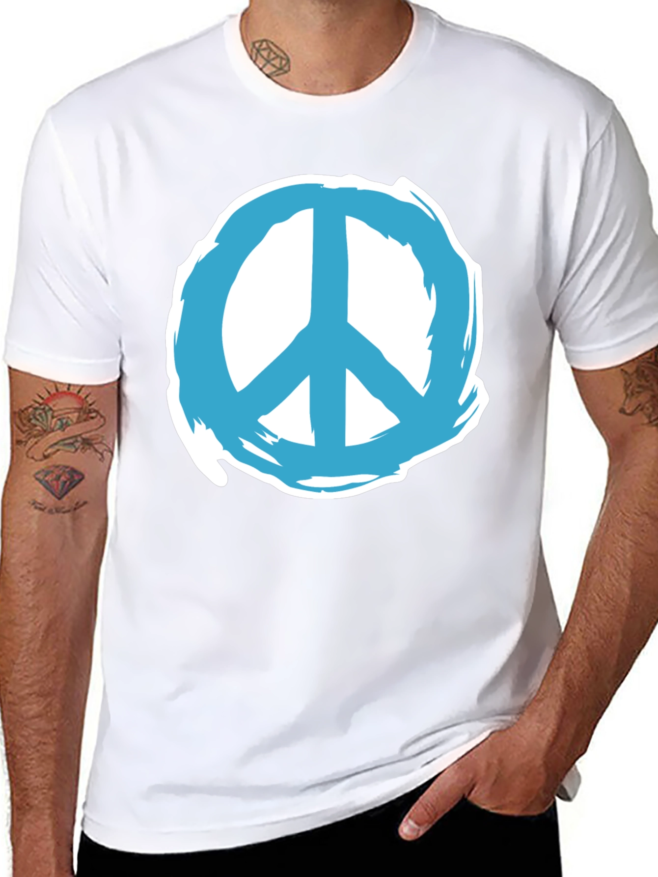 Peace Sign Graphic Tee - Classic Comfort Fit