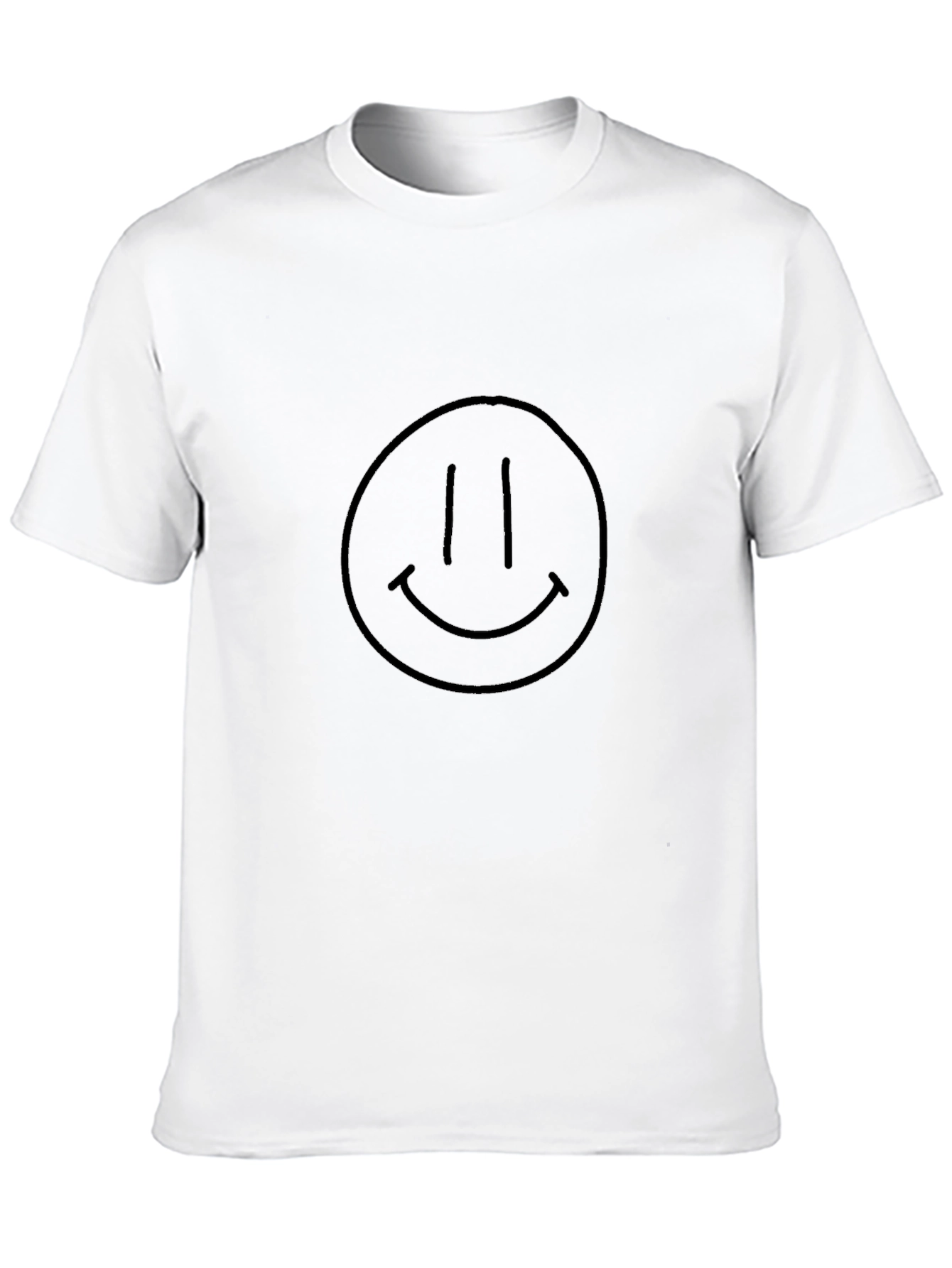Smiley Face Graphic Tee - Classic Black