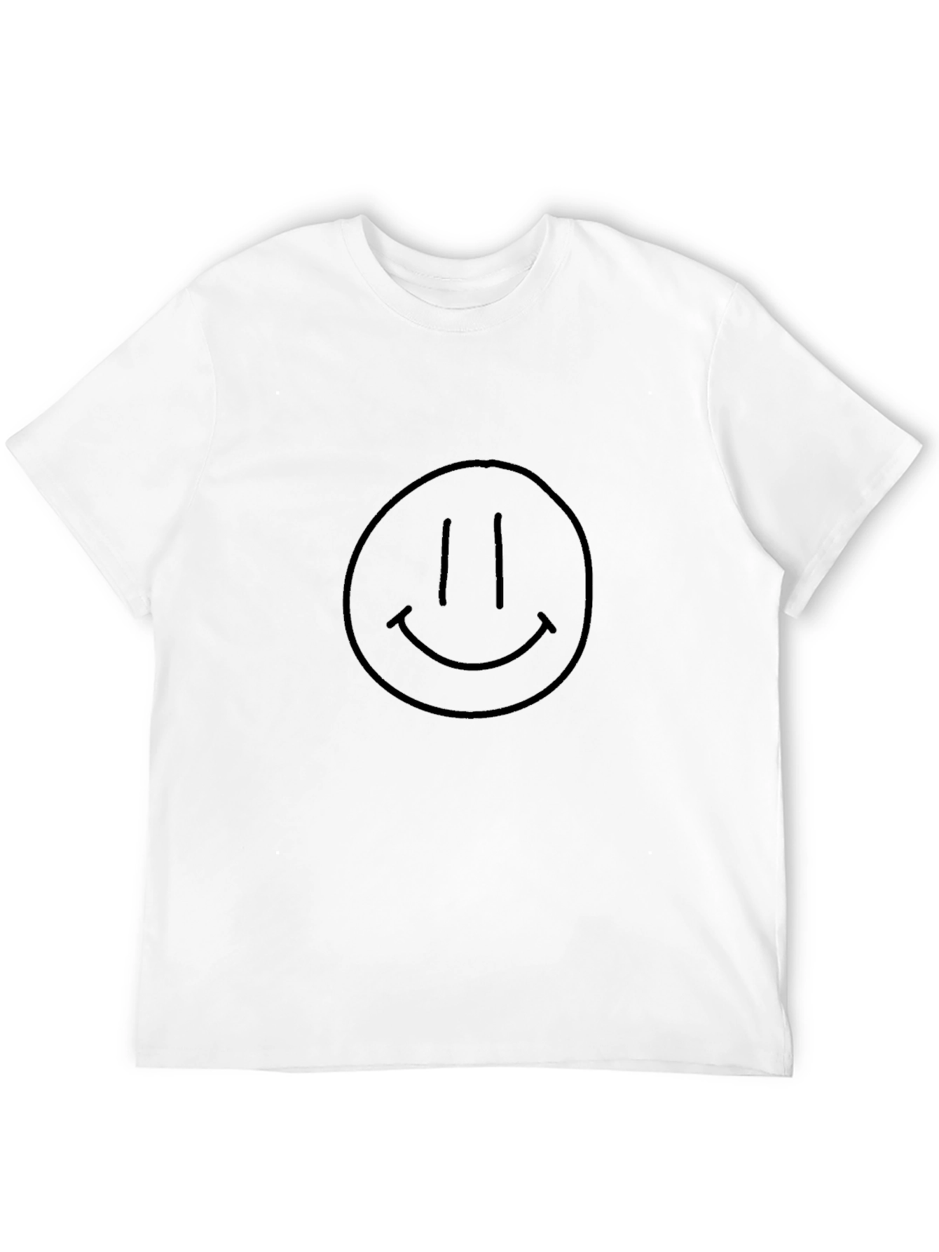 Smiley Face Graphic Tee - Classic Black