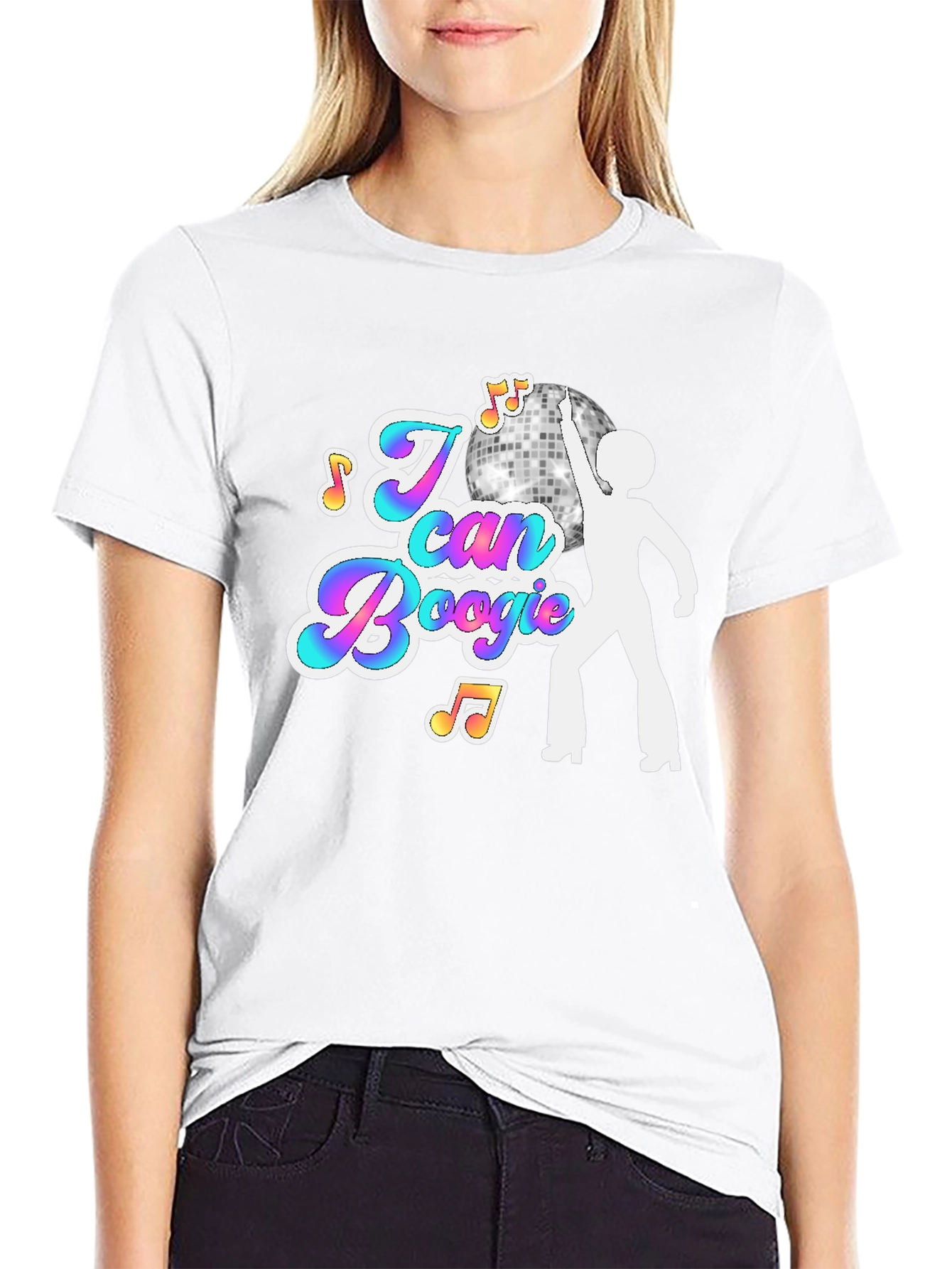 I Can Boogie Black Graphic Tee