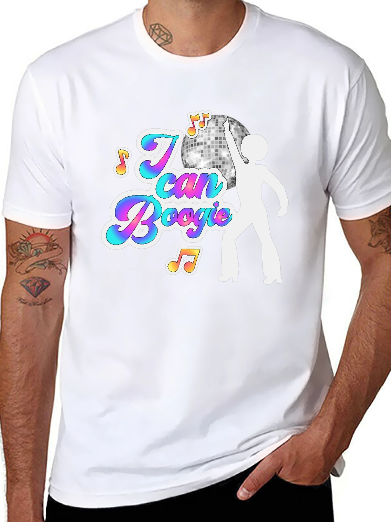 I Can Boogie Black Graphic Tee