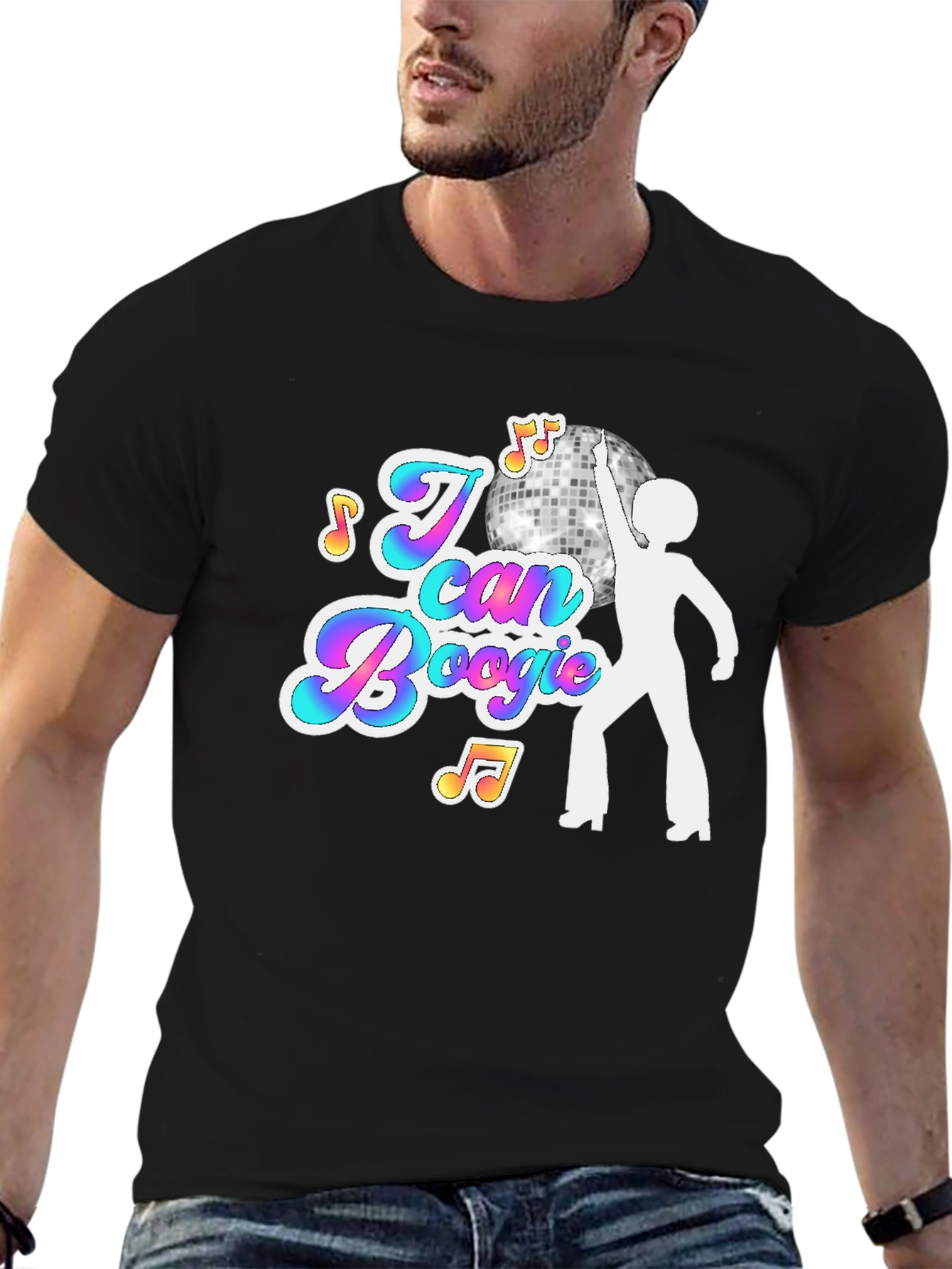 I Can Boogie Black Graphic Tee