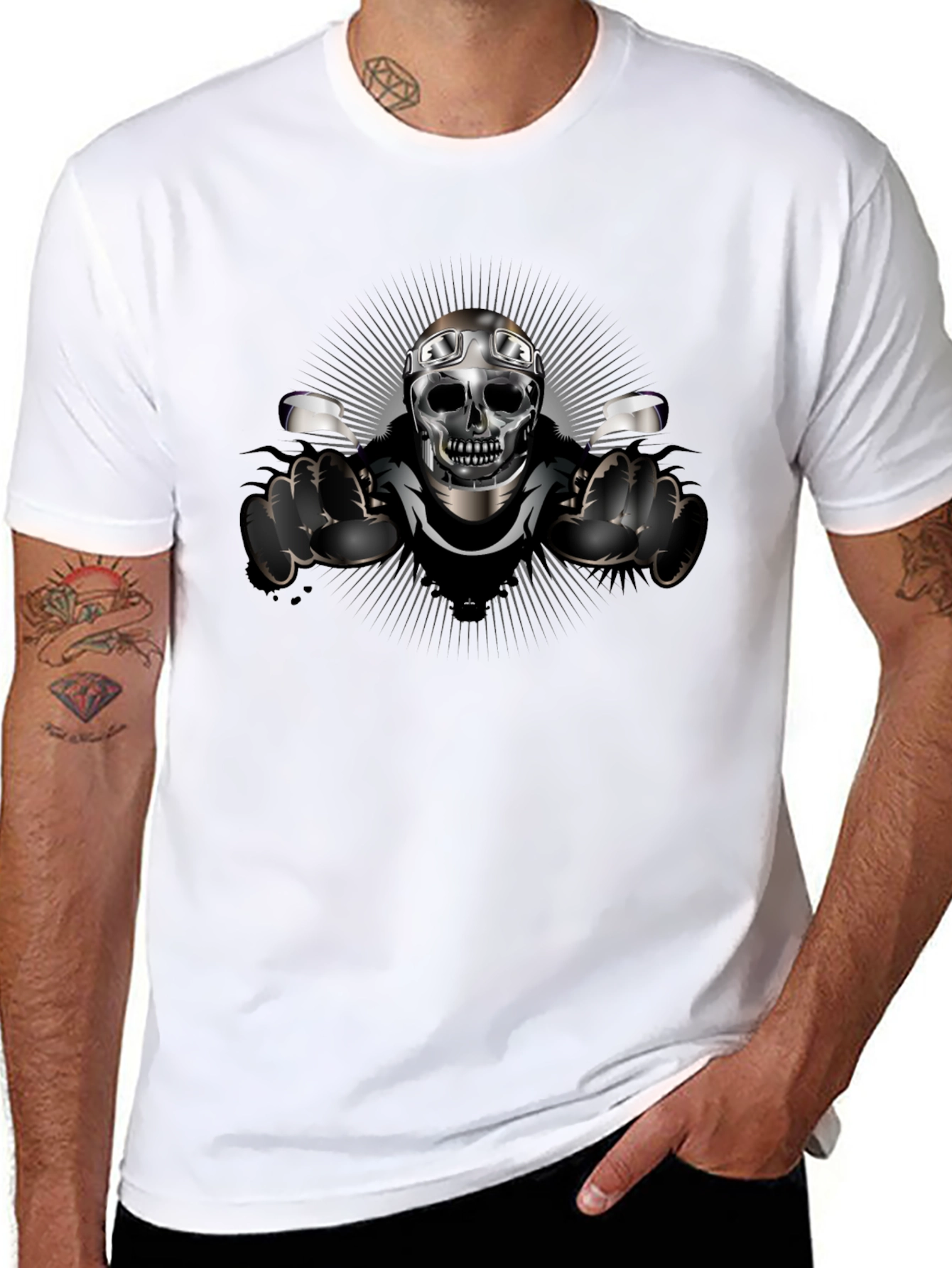 Skull Biker T-Shirt - Ride or Die