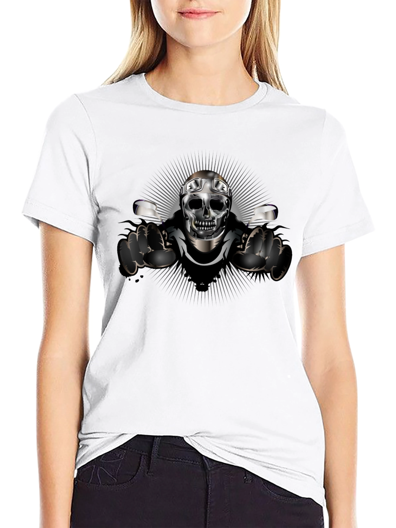 Skull Biker T-Shirt - Ride or Die
