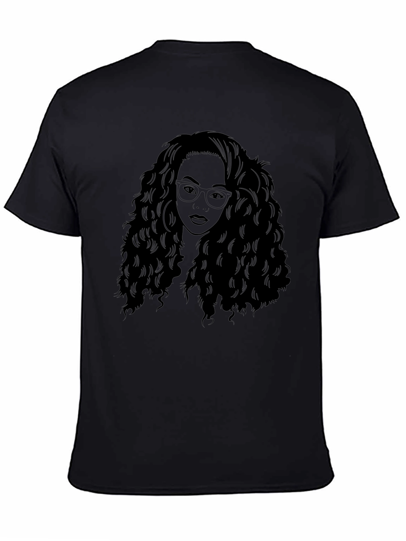 Woman Silhouette Graphic Black T-Shirt