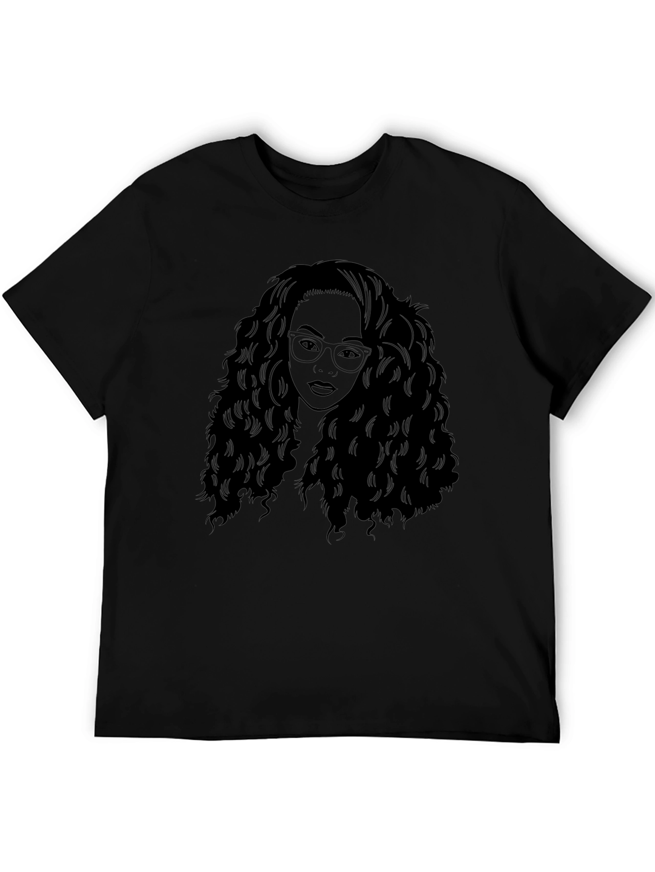 Woman Silhouette Graphic Black T-Shirt