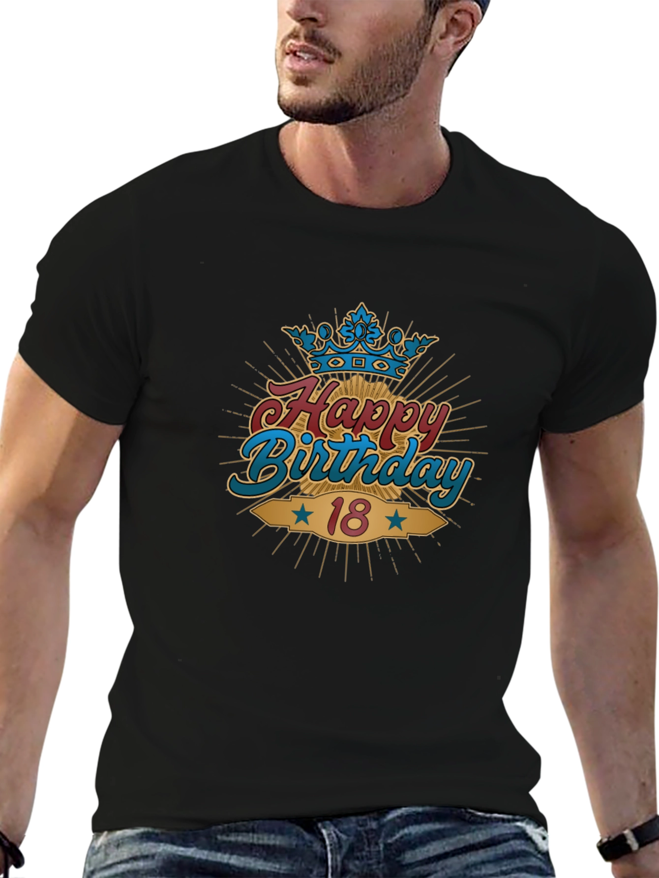 Happy 18th Birthday Black T-Shirt