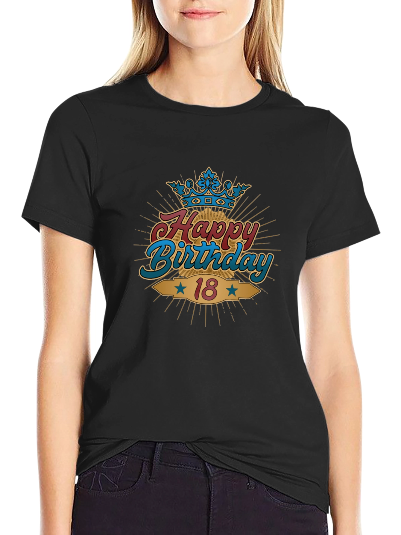 Happy 18th Birthday Black T-Shirt