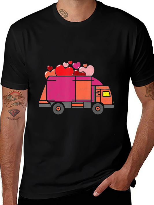 Heart Delivery Truck Graphic Tee