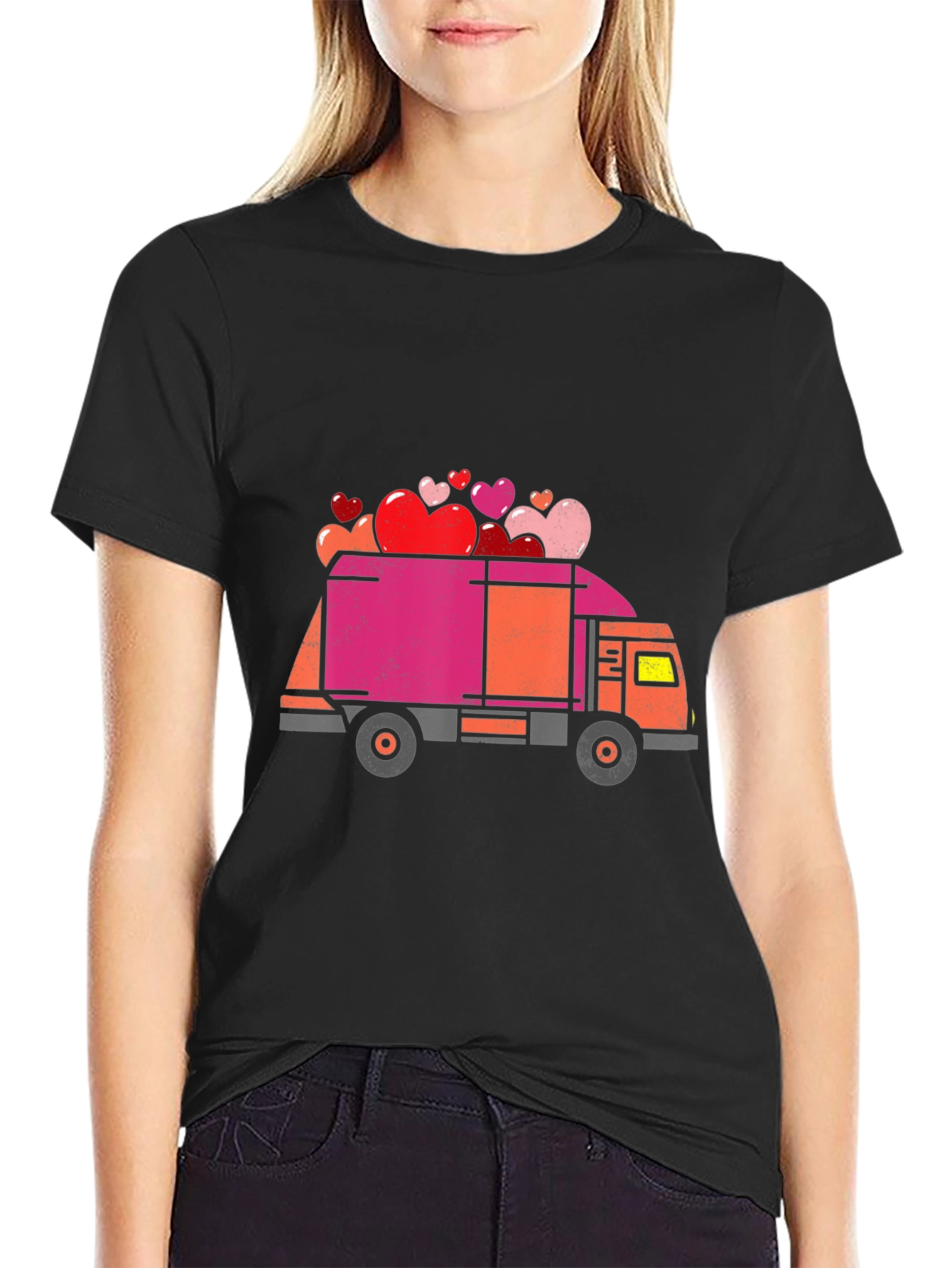 Heart Delivery Truck Graphic Tee