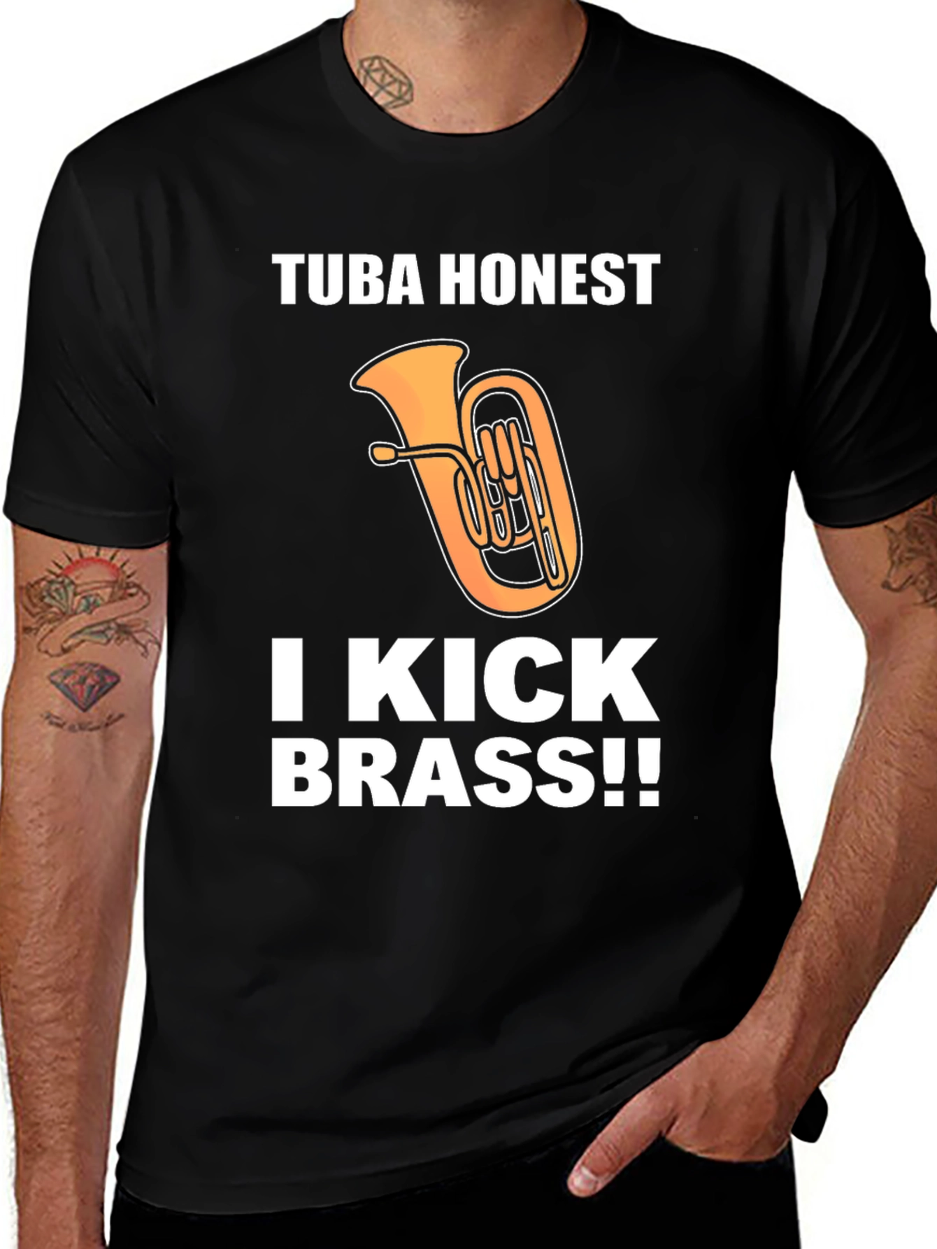 Tuba Honest I Kick Brass!! Funny Music T-Shirt