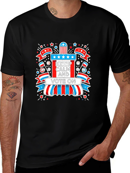Patriotic Keep Calm and Vote On Graphic Tee